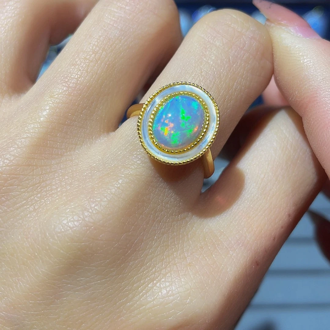 欧泊欧泊戒指银S925镶嵌