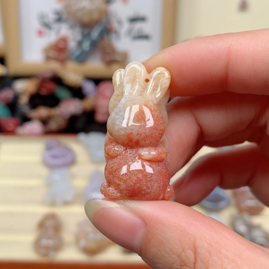 硅化玉珊瑚玉未镶嵌