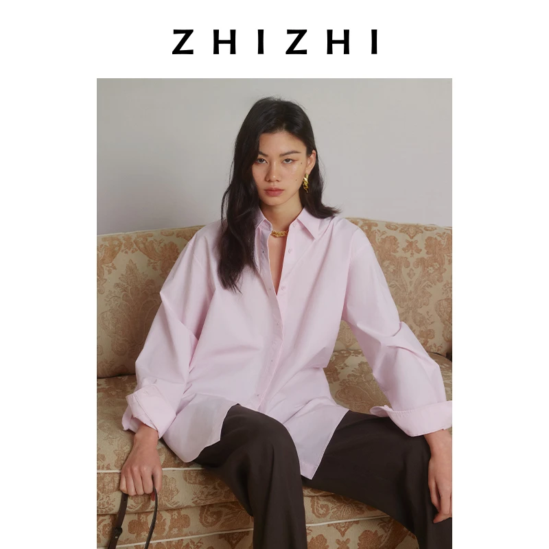 致知 读书引 欧若风衬衫女25春新款柔软亲肤透气百搭ZZ2ESWCZ009