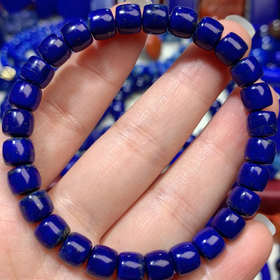 青金石未镶嵌7.4m直切手链