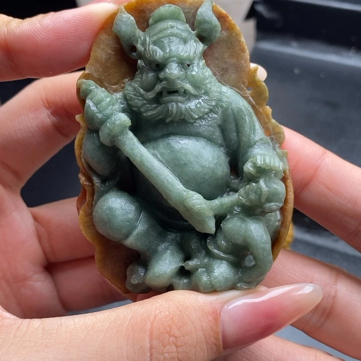 定制翡翠未镶嵌天师钟馗