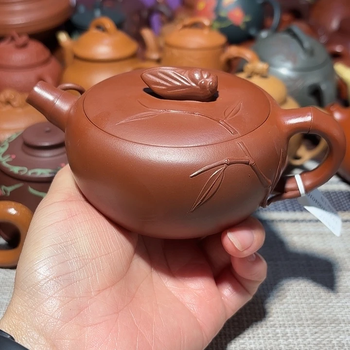 紫砂茶壶原矿宜兴紫砂1微宽盖