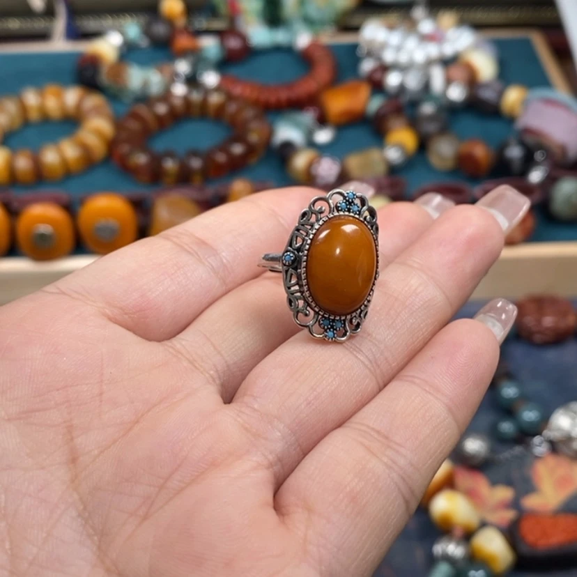 【闪购商品】蜜蜡戒指未镶嵌戒指