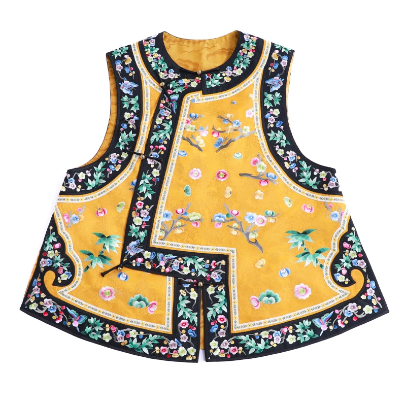 「竹青梅梅」乐锦坊复古国风手工原创设计百搭刺绣国潮女装汉服马甲