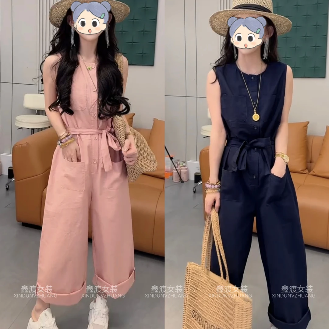 2025夏季新款时尚显瘦气质女士网红洋气连体裤百搭款D21102