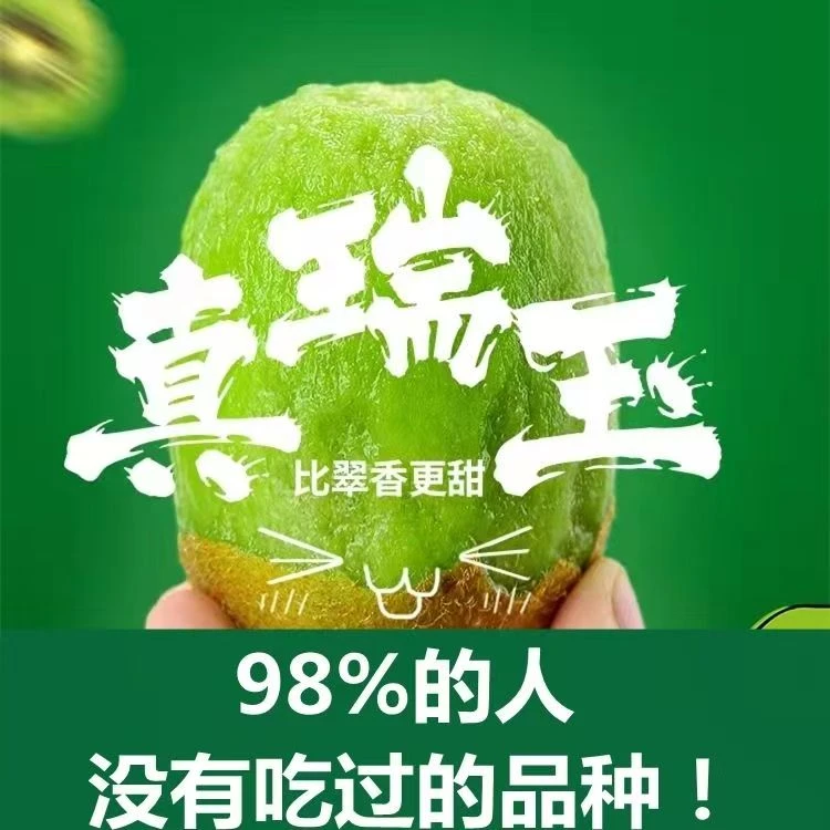 收货即食 瑞玉猕猴桃陕西周至绿心猕猴桃纯甜无酸新鲜孕妇水果