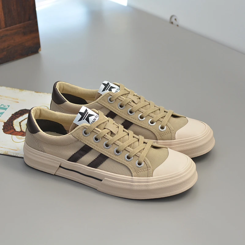 5628新款网面透气帆布鞋男低帮系带休闲鞋板鞋男士软底运动网鞋男