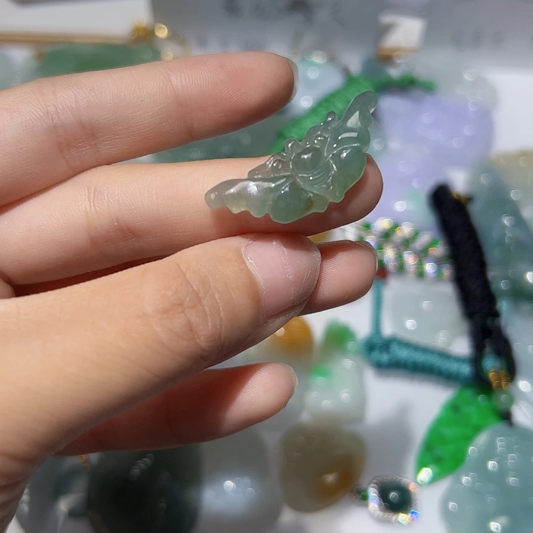 翡翠银S925镶嵌颈饰天然A货翡翠