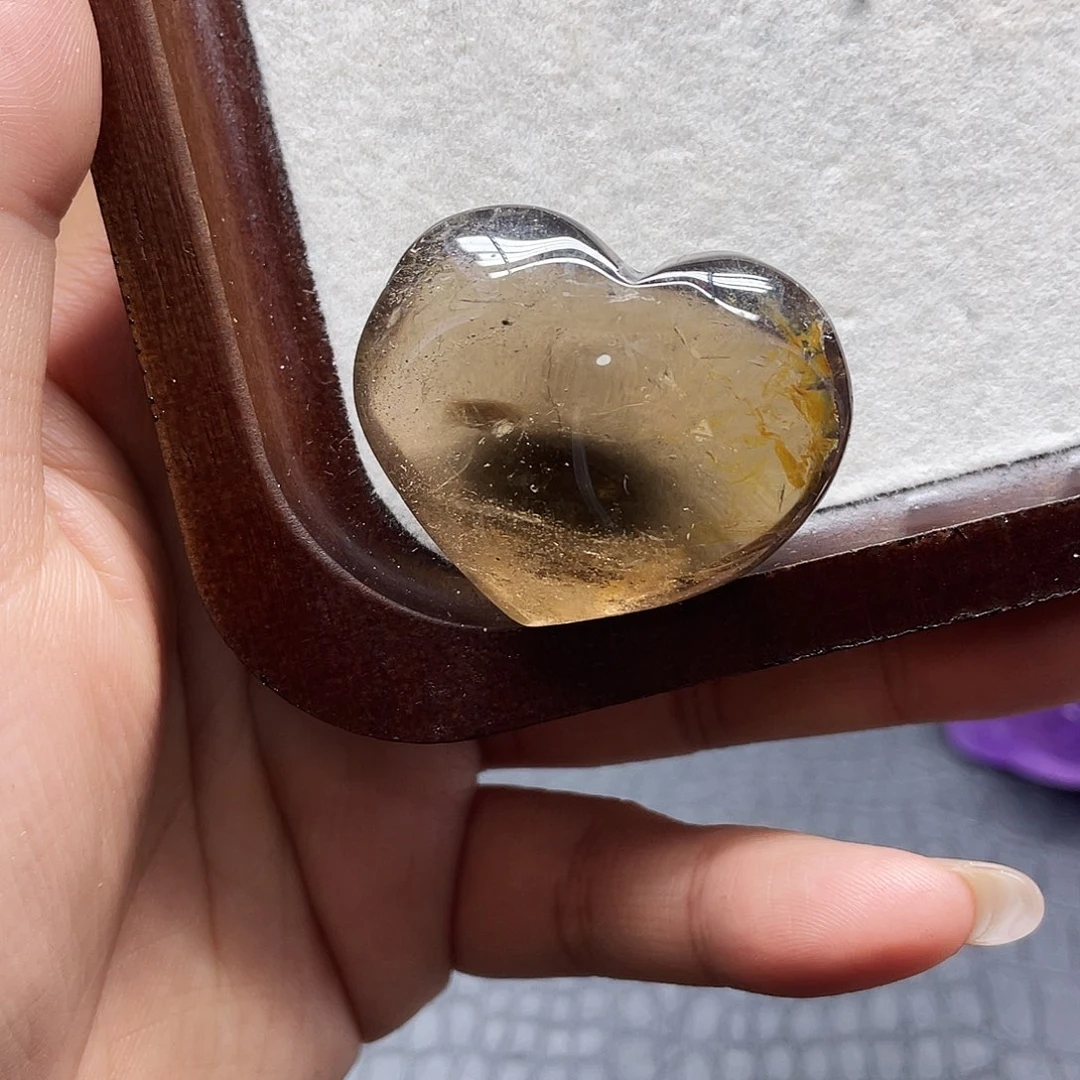 珠宝半成品水晶未镶嵌93茶水爱心