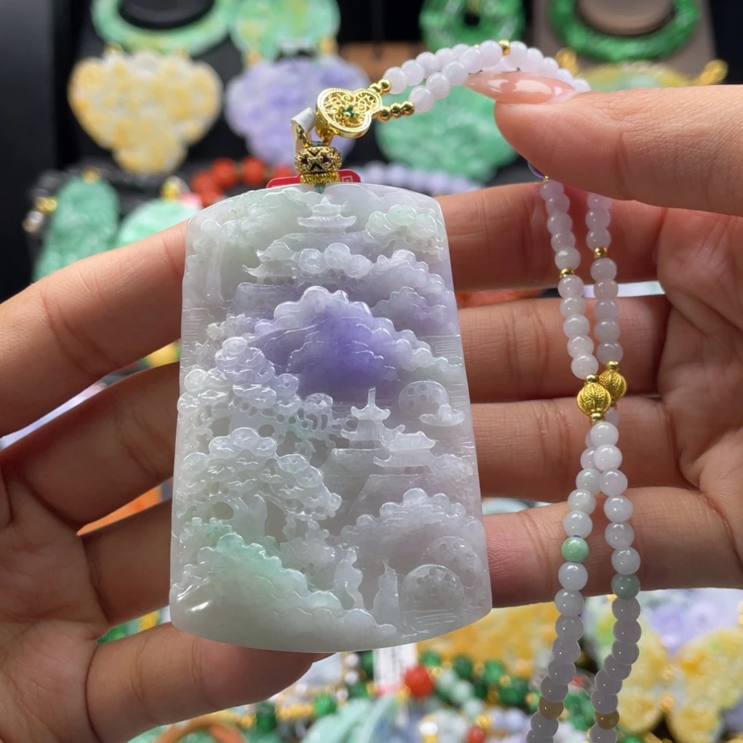 翡翠未镶嵌颈饰代编织