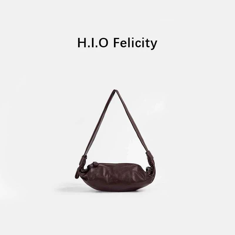 HIO Felicity 头层牛皮牛角饺子包包BB40235