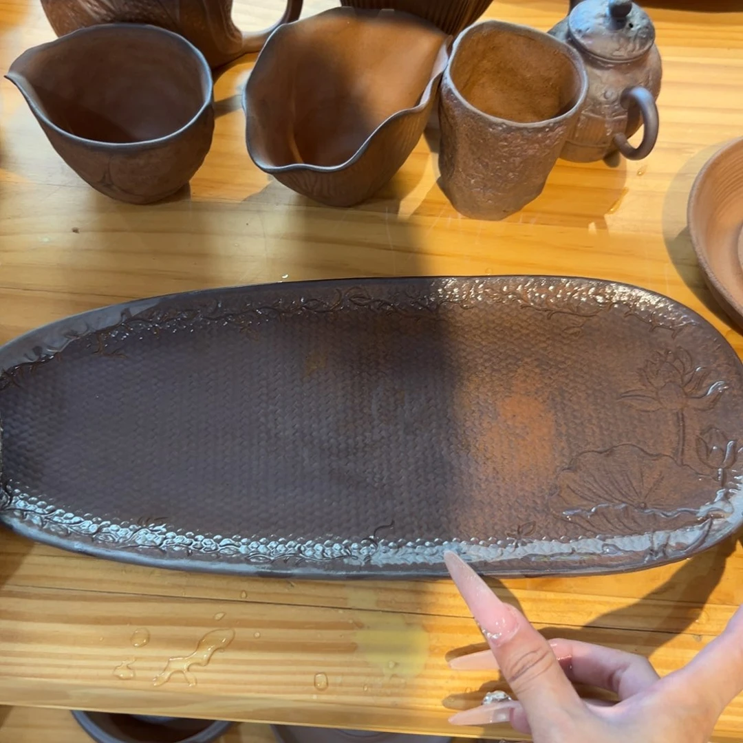 裸烧老岩泥原矿茶具