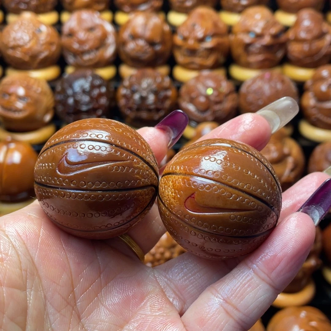 橄榄核把件橄榄球