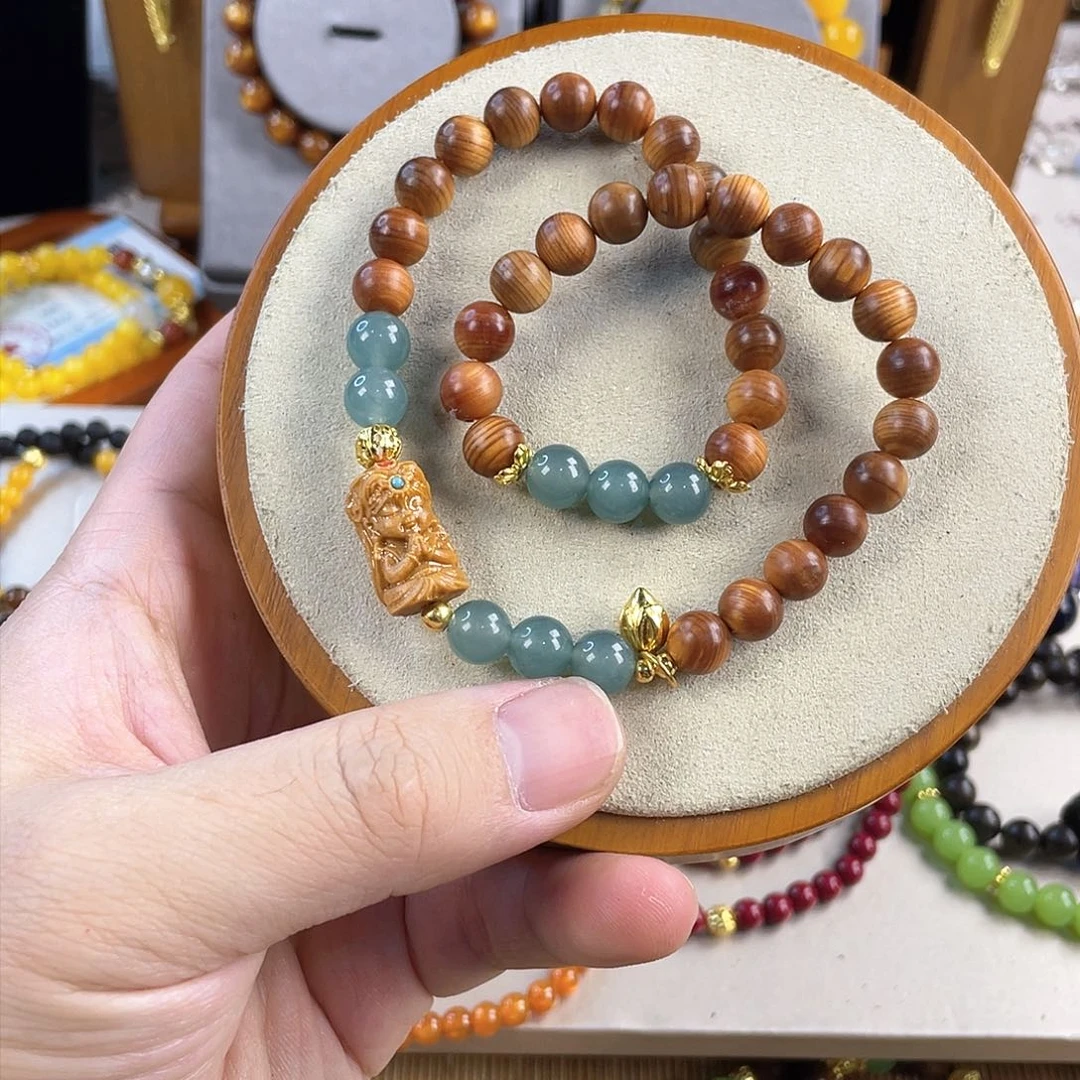 翡翠手饰银S925镀金镶嵌