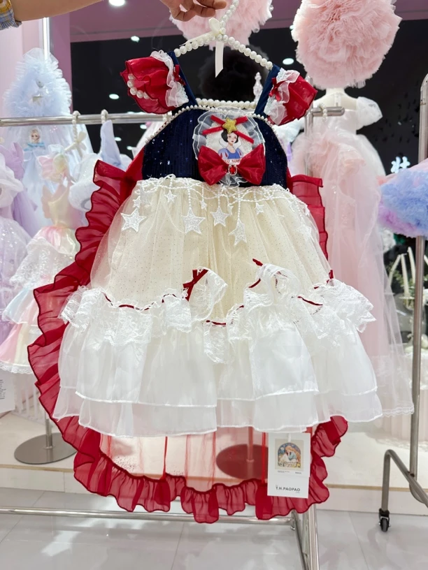 女童洛丽塔白雪公主裙2025新款儿童生日礼服裙洋气生日蓬蓬连衣裙