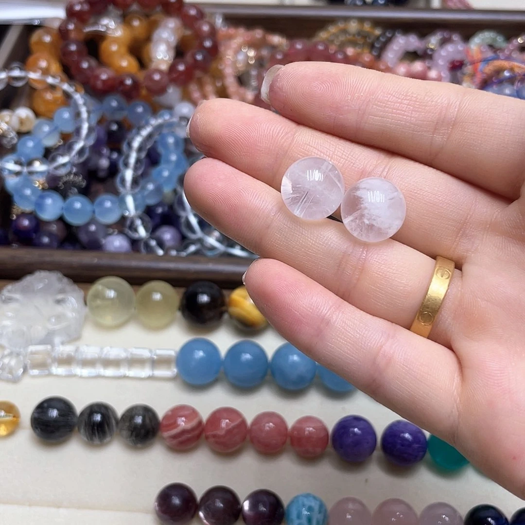 水晶手链未镶嵌金**人白幽灵