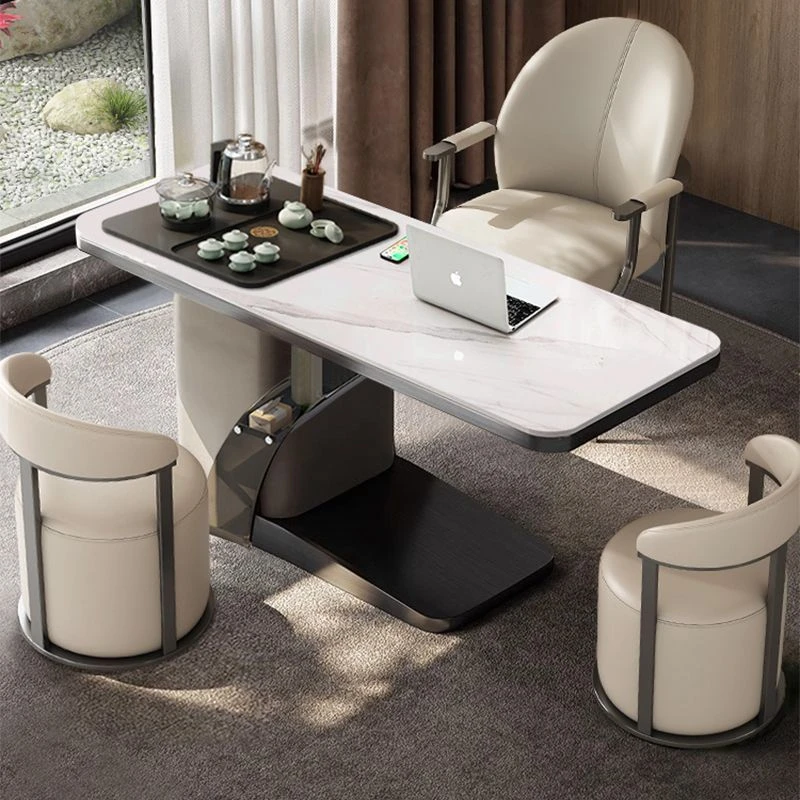 新款岩板茶桌家用阳台桌椅一整套组合家用泡茶台功夫小茶几