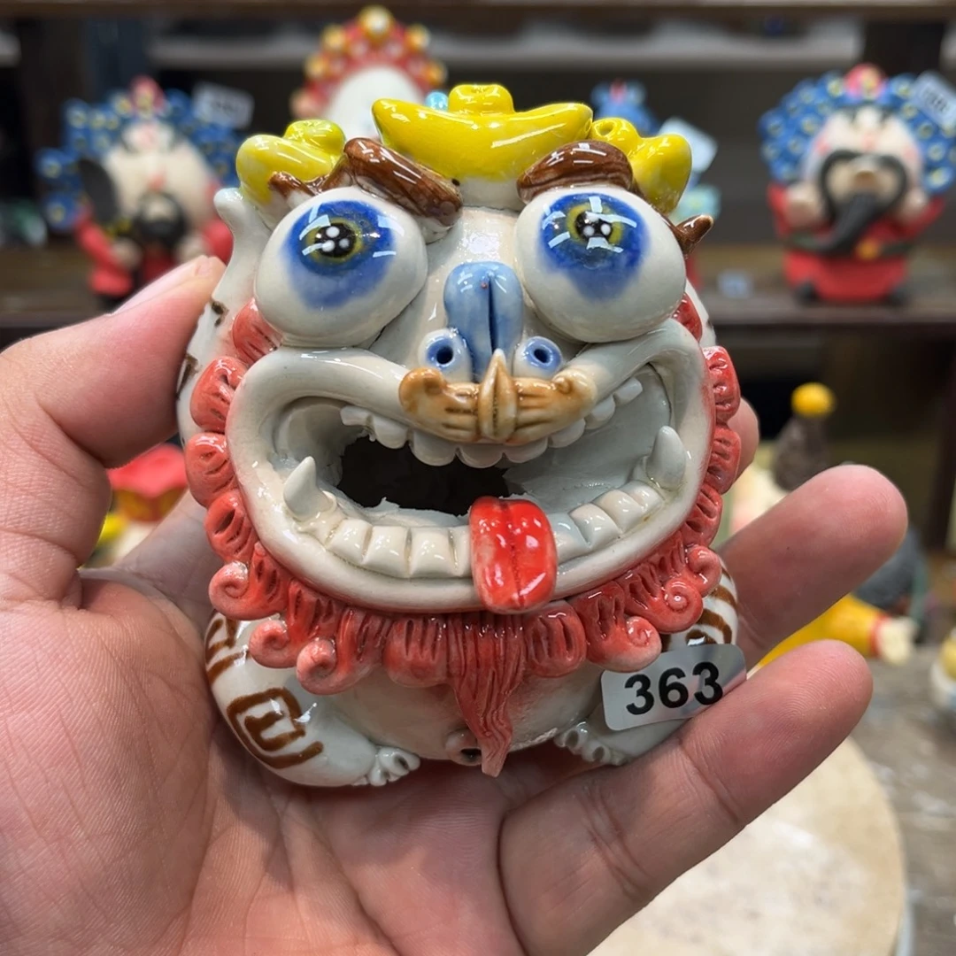 摆件纯手工抽象陶瓷摆件363