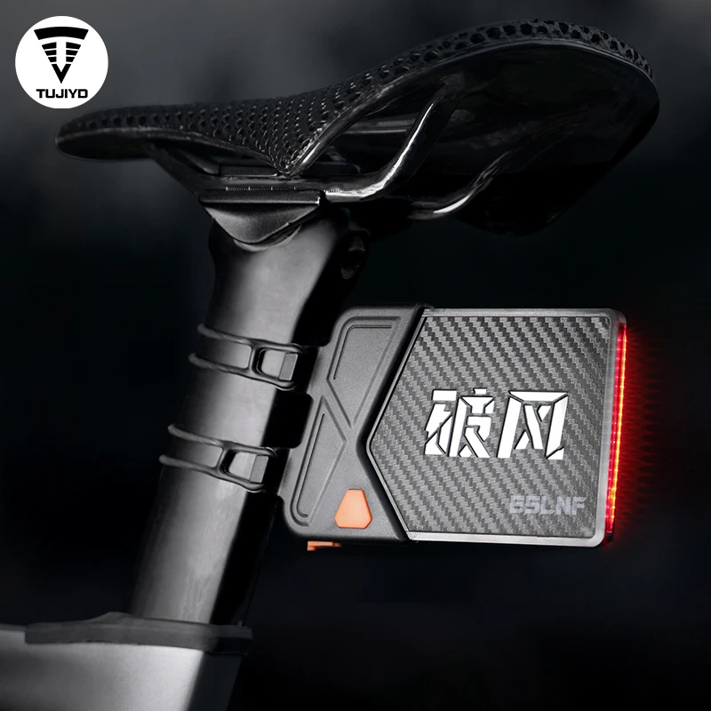TUJIYD自行车尾灯公路车双面号码尾灯公路车电动车公路车夜骑灯