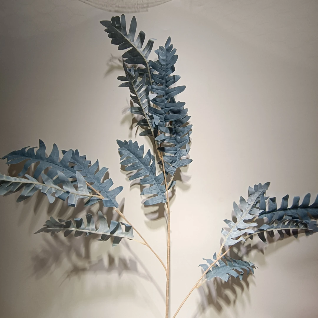 1109号仿真花蓝色蜈蚣叶