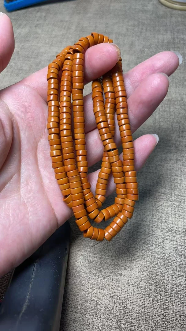 橄榄核雕车轮片6MM*3MM