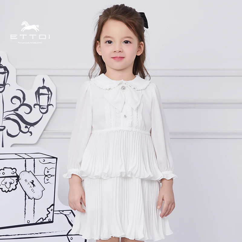 ETTOI爱多娃儿童公主裙周岁女宝宝礼服春秋款女童气