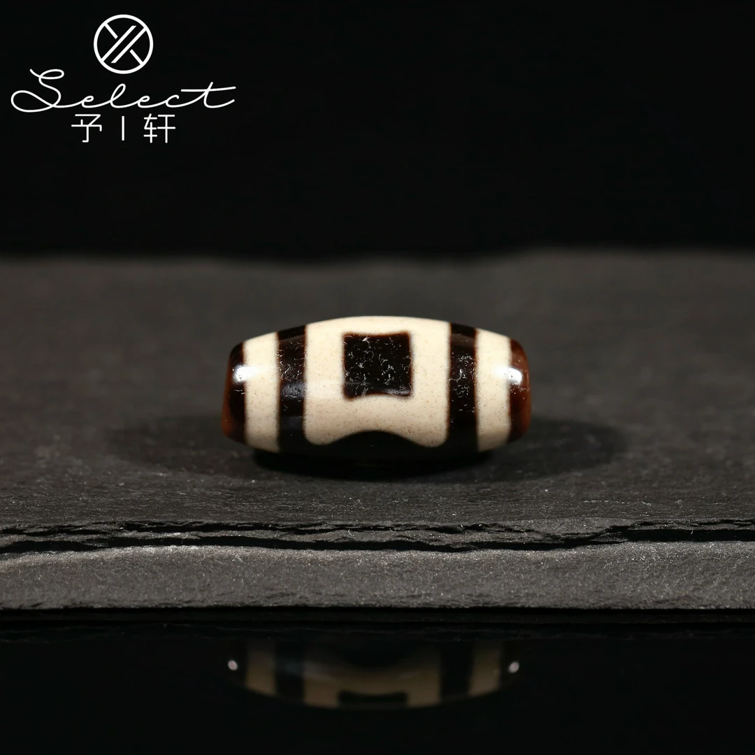 予轩出品；行运任晓攀亲工超顶料爆砂一眼天地27.2*13.2mm天珠吊坠