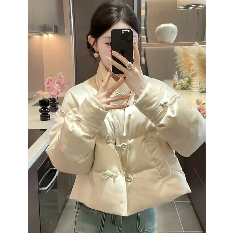 新中式加厚棉服新年战袍冬季新款小个子国风气质棉服棉袄外套女装