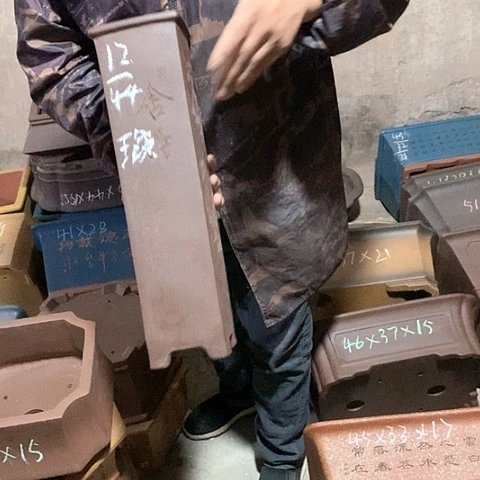 紫砂花盆手工制作