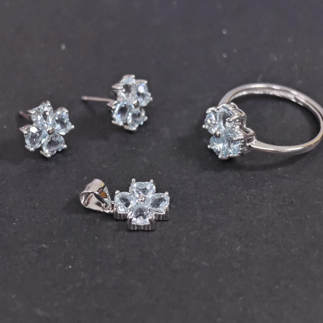 【书记甄选】天然托帕石三件套 多款式 多样性发一件 8443-45OS