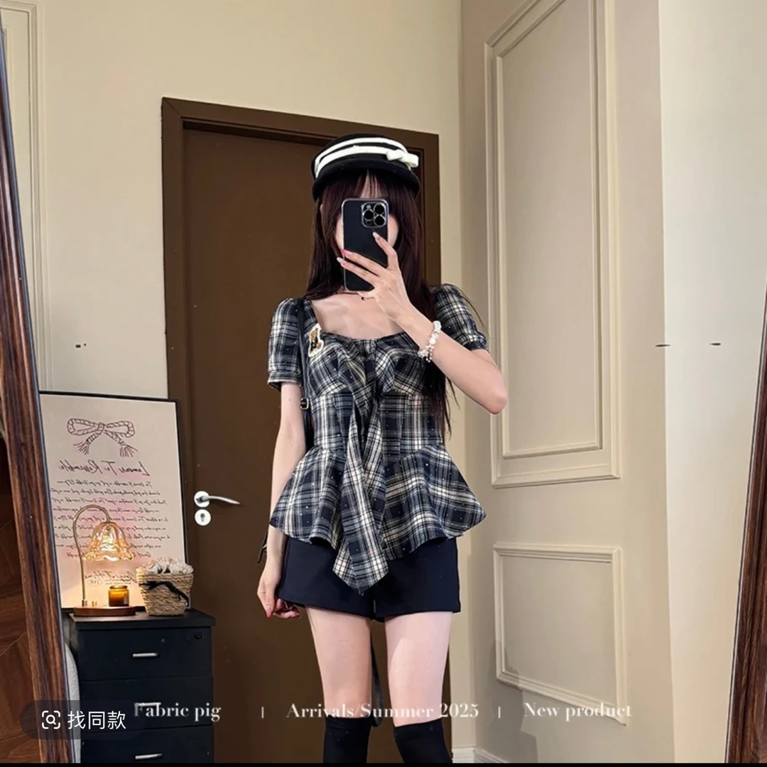 洋气衣服女老钱风松弛感女装套装韩版上衣轻熟小众不撞款短裤新潮