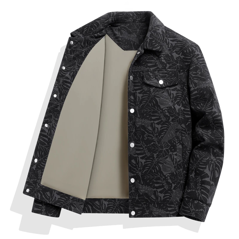 灯芯绒外套男士春秋季宽松潮牌百搭时尚休闲翻领工装夹克上衣潮