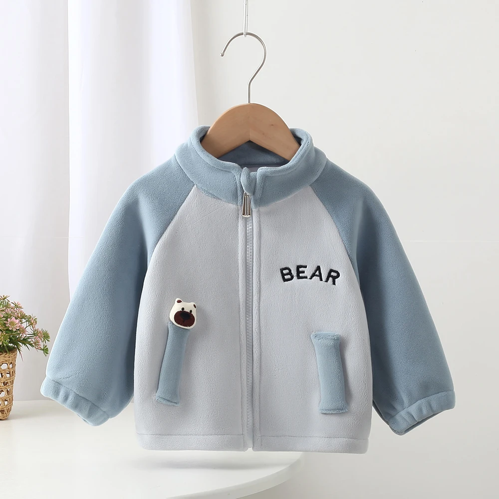 宝宝双面奥粒绒长袖外套儿童外套男童女童春秋童装保暖休闲秋冬潮