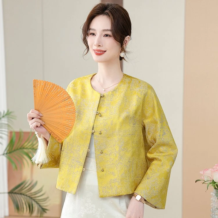 新中式国风短外套2025年春装新款时尚气质高级感复古短款唐装上衣