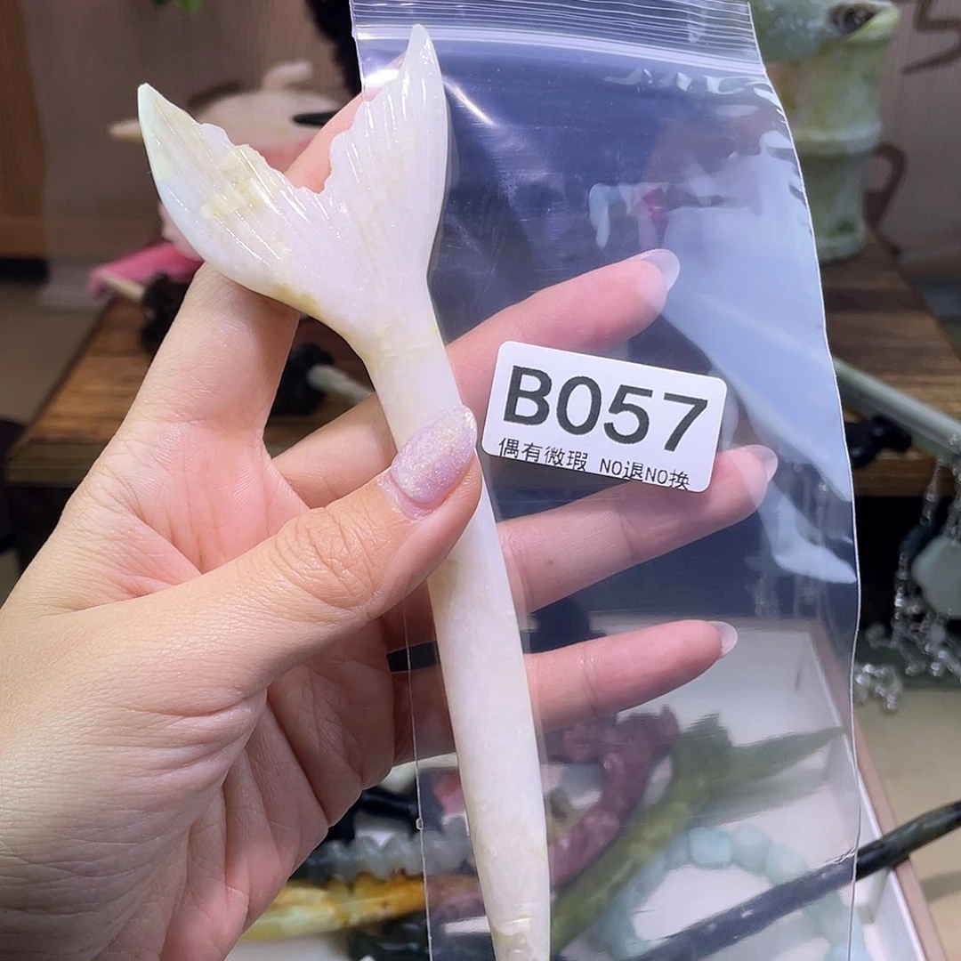 蛇纹石玉发饰银S925镀金镶嵌?****?