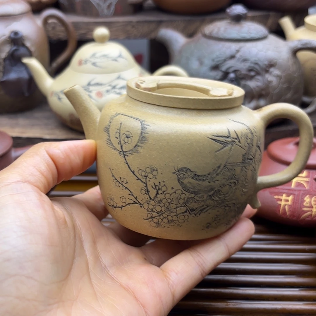 茶壶紫砂花好月圆本山段170c c