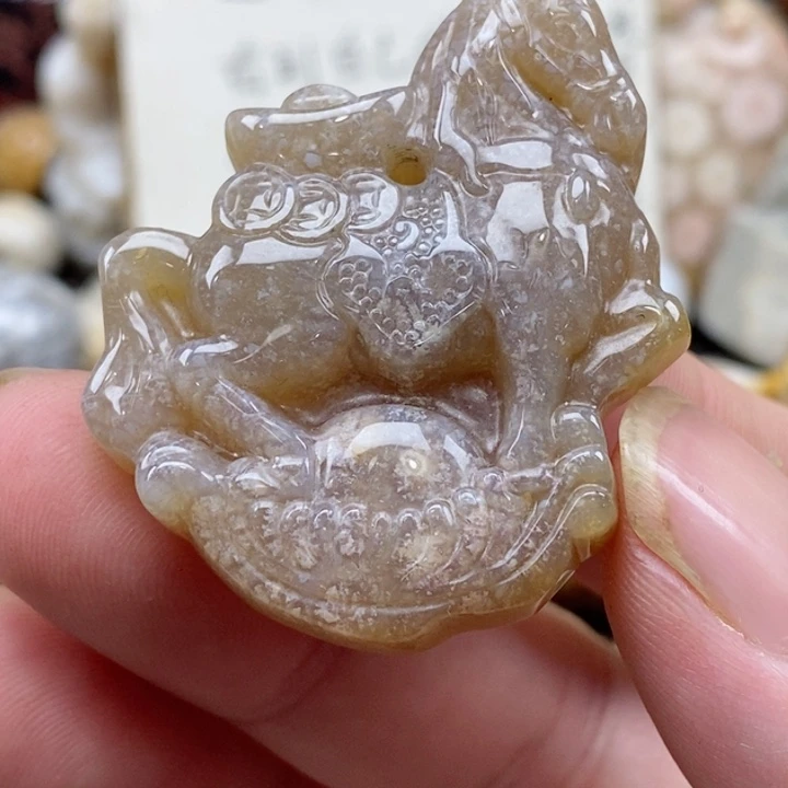 颈饰未镶嵌硅化珊瑚（珊瑚玉）