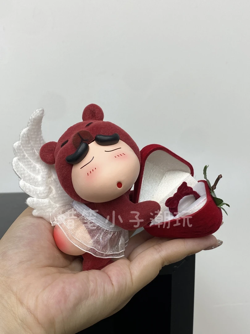 七夕礼物植绒蜡笔小新屁屁熊仔实心可爱摆件手办公仔礼物潮流女生