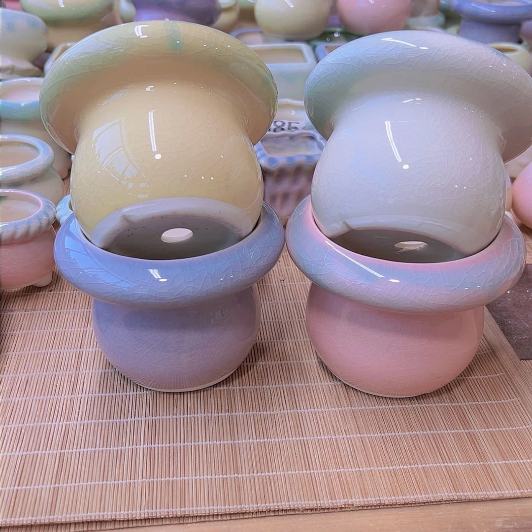 红陶陶瓷花盆当场满12包邮