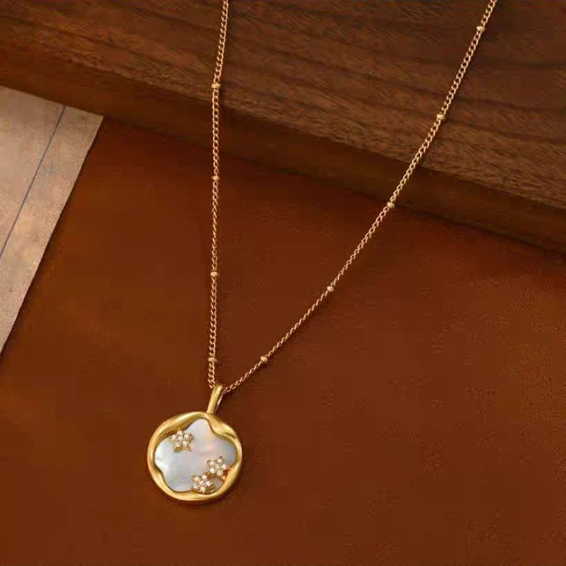 铜合金项链 《货号6476》D法式五角星项链（链长：45+5cm）