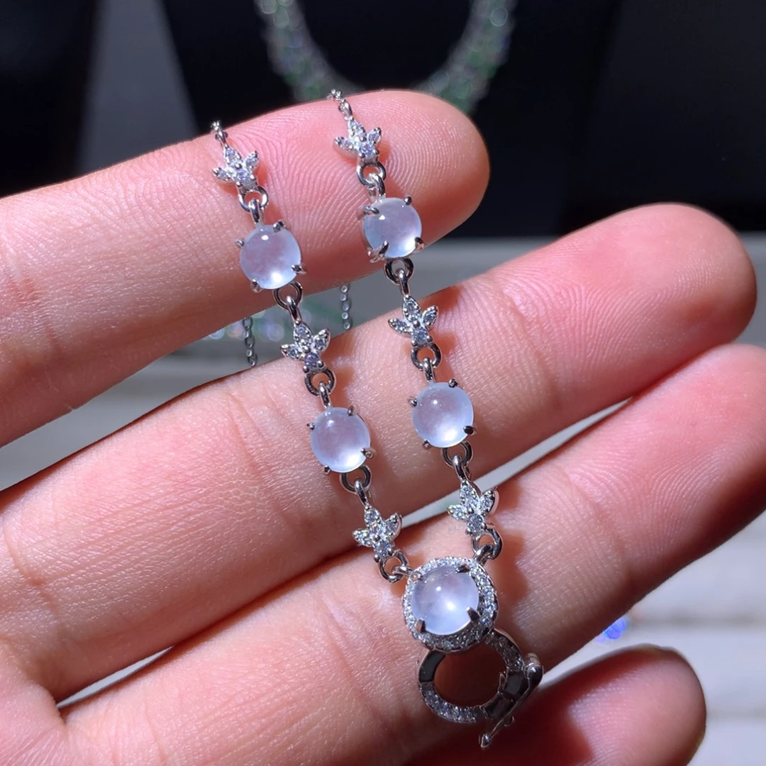 翡翠银S925镶嵌耳饰7