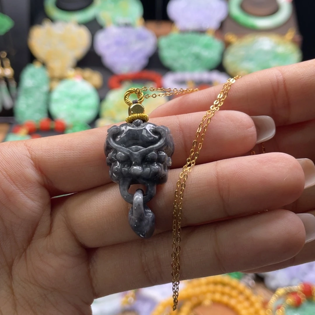 翡翠未镶嵌颈饰代编织