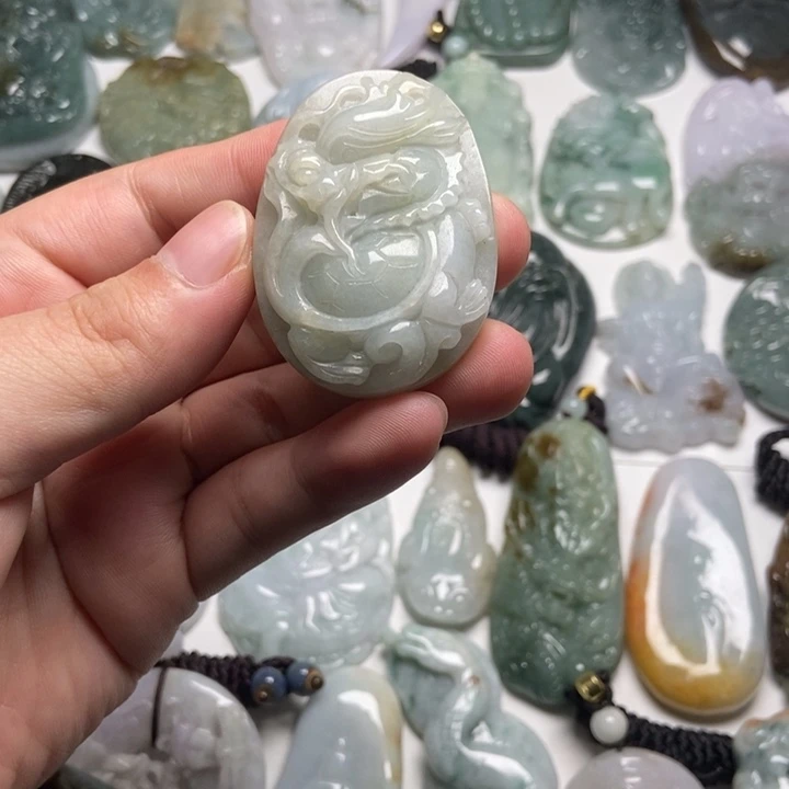 翡翠未镶嵌颈饰龙龟88