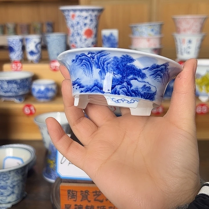 尧***墨奈手绘陶瓷花盆