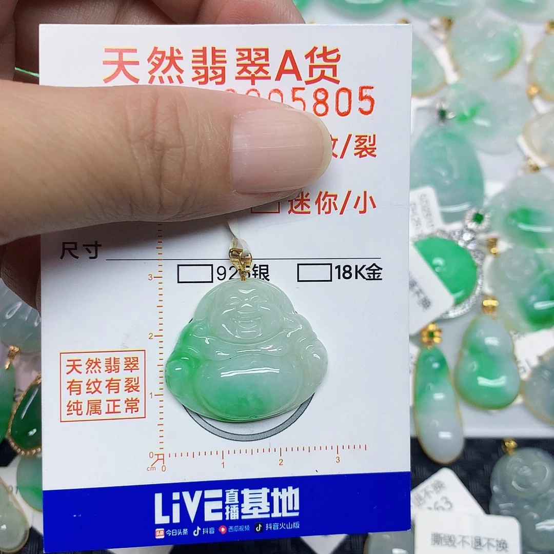 翡翠18K金镶嵌颈饰356763