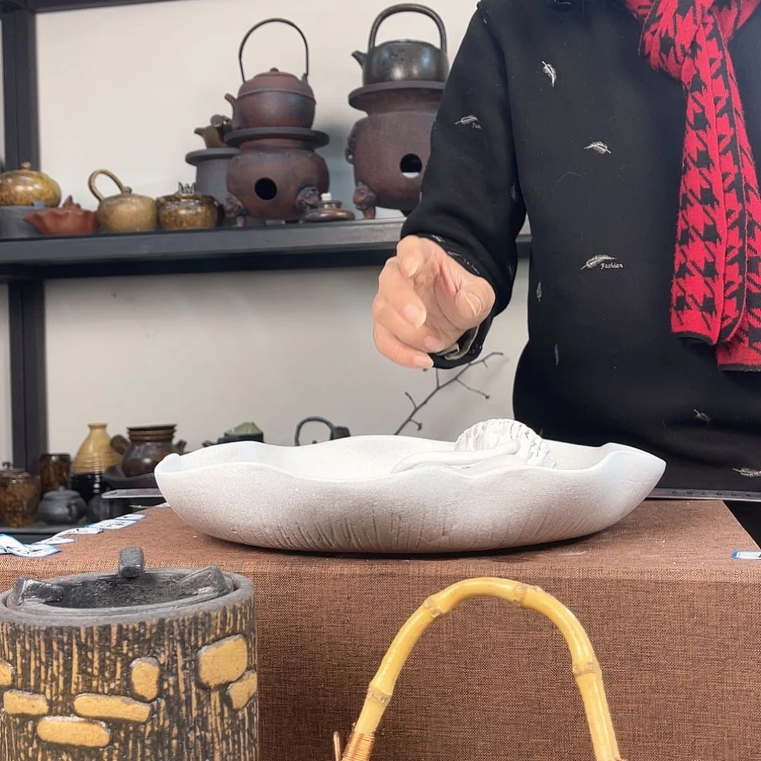 紫泥茶壶紫砂粗陶茶器