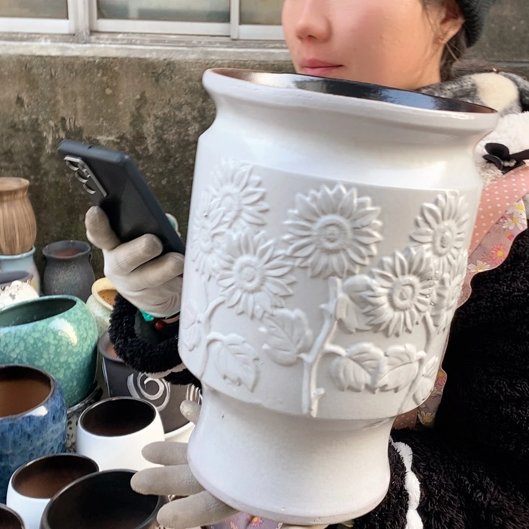 紫砂花盆正品口20高31