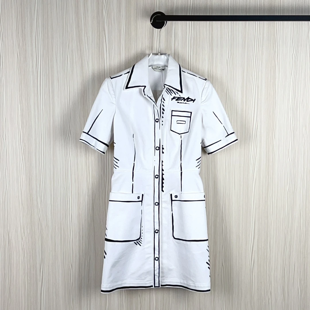 95新 FENDI/芬迪 安洁利连衣裙/码38/成色以直播间为准/GSS14815