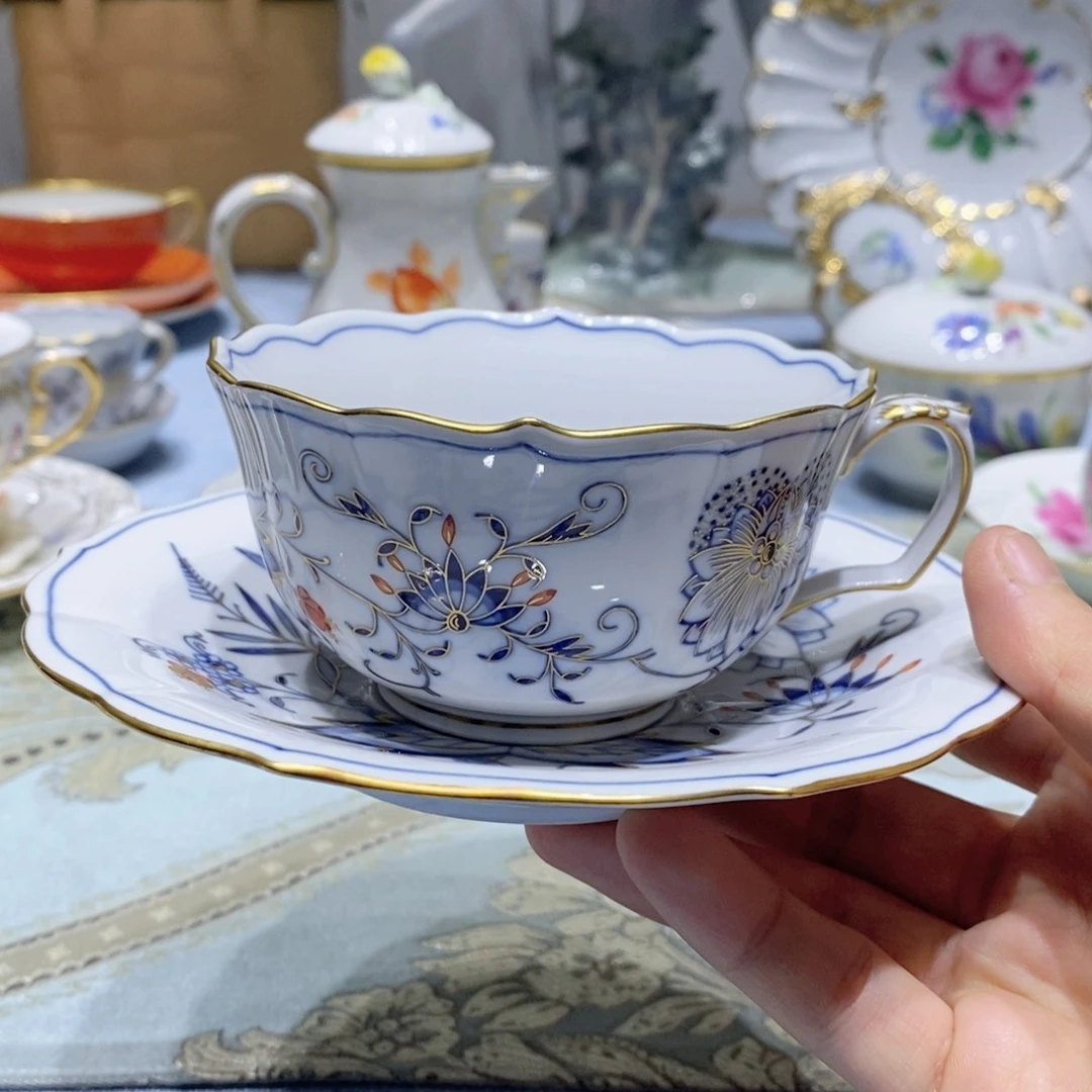 瓷片梅森一等赤金洋葱红茶杯