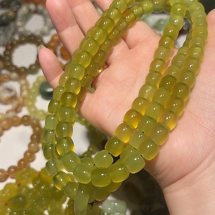 ᥫ****蛇纹石玉未镶嵌手串